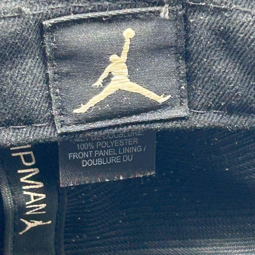 Air Jordan Hat Men Black Cement Elephant Gold Metal Jumpman Snap Back Cap